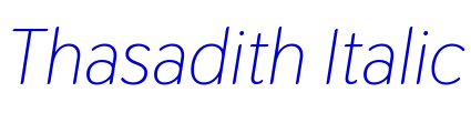 Thasadith Italic шрифт